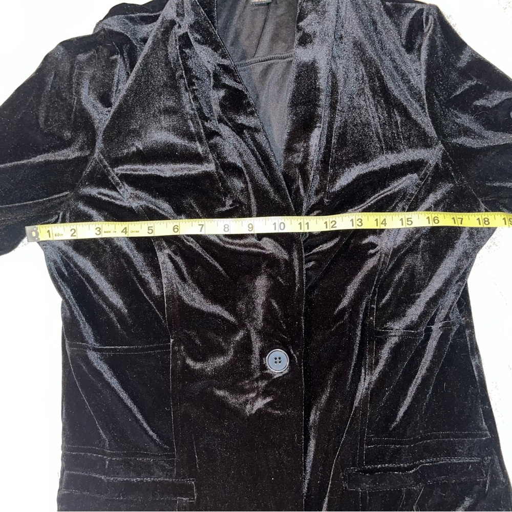 IMAN Black Velvet Women's Blazer Sz M - Picture 5 of 7